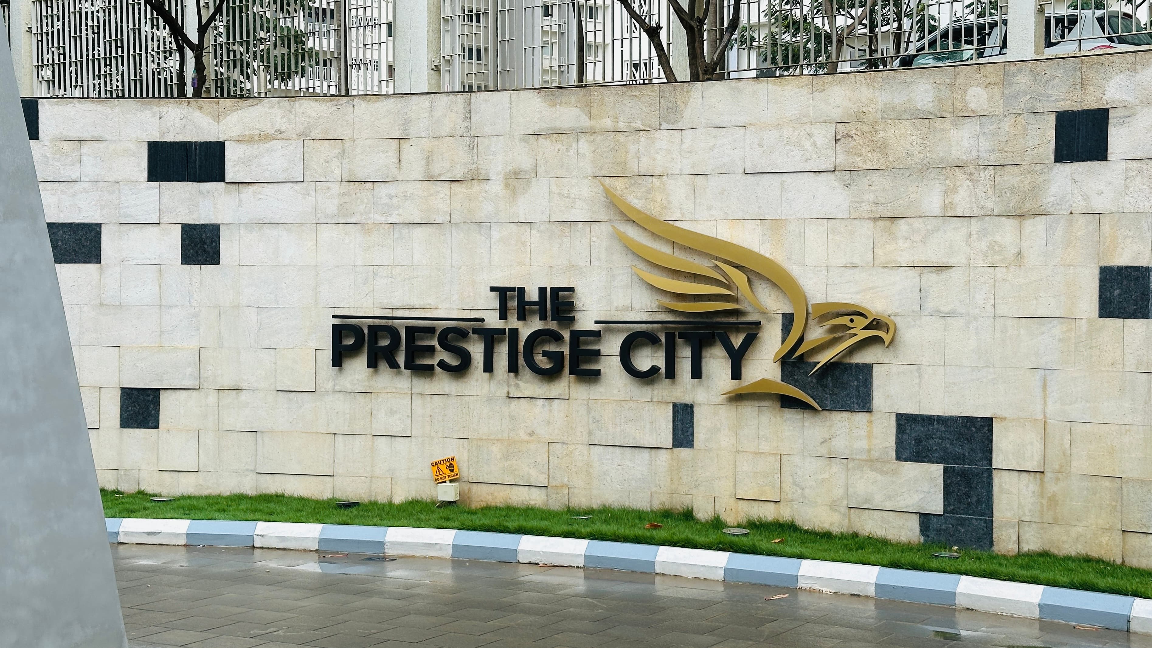 Prestige Garden Breez entrance signage — watch the project film